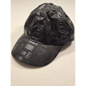 UGG All Over Print Black Scatter Graphic Snapback Hat One Size Spellout 90s Styl